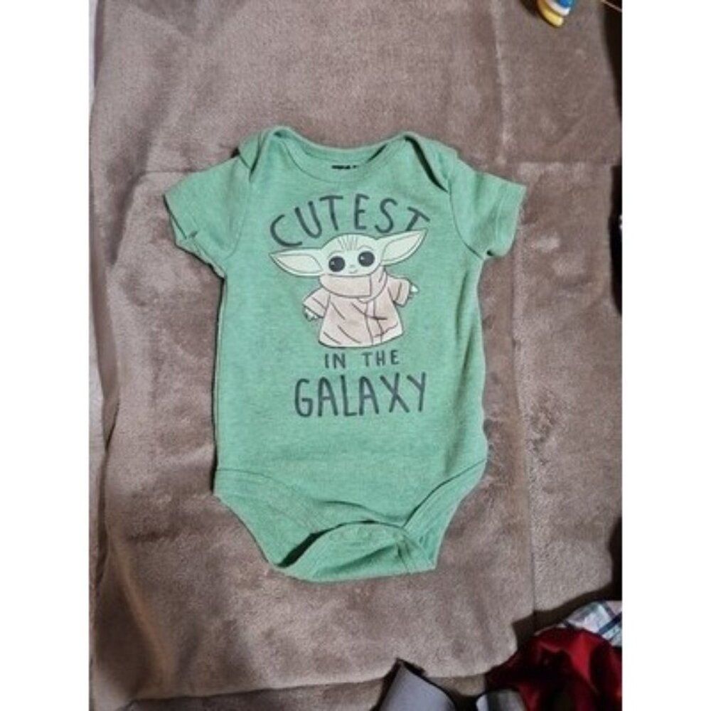 Star Wars One Piece 0 - 3 Months Baby Yoda One Piece